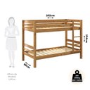 Ver imagem 4 de Beliche Solteiro 100% Madeira Maciça La Paz Espresso Móveis