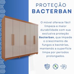 Guarda-Roupa Casal 6 Portas 4 Gavetas New Malibu Espresso Móveis - 10