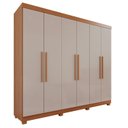 Ver imagem 3 de Guarda-Roupa Casal 6 Portas 4 Gavetas New Malibu Espresso Móveis