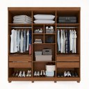 Ver imagem 2 de Guarda-Roupa Casal 6 Portas 4 Gavetas New Malibu Espresso Móveis