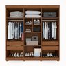 Guarda-Roupa Casal 6 Portas 4 Gavetas New Malibu Espresso Móveis - 2