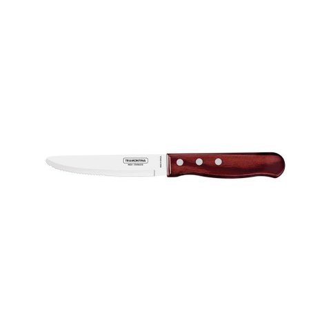 Faca para Churrasco Jumbo Tramontina com Lâmina em Aço Inox e Cabo em Madeira Polywood Vermelho 5
