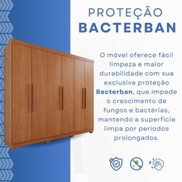 Guarda-Roupa Casal 6 Portas 4 Gavetas New Malibu Espresso Móveis - 11