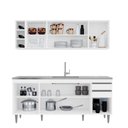 Ver imagem 4 de Cozinha Compacta Ágatha 180cm 8 Portas 2 Gavetas Branco Maderatto Móveis