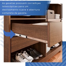Guarda-Roupa Casal 6 Portas 4 Gavetas New Malibu Espresso Móveis - 8