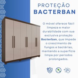 Guarda-Roupa Casal 6 Portas 4 Gavetas New Malibu Espresso Móveis - 10