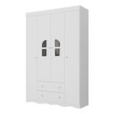 Ver imagem 2 de Guarda-roupa Infantil 122cm com Vidro 4 Portas e 2 Gavetas Liz Multimóveis Mp4514 Branco