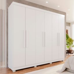 Guarda-Roupa Casal 6 Portas 4 Gavetas New Malibu Espresso Móveis - 1
