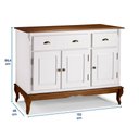 Ver imagem 4 de Balcão Buffet 3 Portas 2 Gavetas Hannover 60803 Linz Móveis - Branco/Imbuia