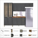 Ver imagem 6 de Cozinha Americana Modulada Vidro Reflecta com Cristaleira com Tampo Compacta 4 Peças Paris