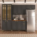Ver imagem 2 de Cozinha Americana Modulada Vidro Reflecta com Cristaleira com Tampo Compacta 4 Peças Paris