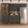 Cozinha Americana Modulada Vidro Reflecta com Cristaleira com Tampo Compacta 4 Peças Paris - 2