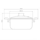 Ver imagem 2 de Caçarola Tramontina Paris Antiaderente Starflon Max Chumbo com Tampa de Vidro 24 Cm 4,9 L