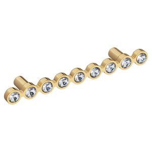 Puxador Cristal - IL 4415 - Dourado - 96MM