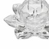 Kit 2 Porta Velas Castiçal Flor de Lotus Vidro Transparente Luxo - Tuut - 2