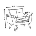 Ver imagem 4 de Kit 02 Poltrona Decorativa Opala Suede Amarelo