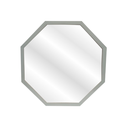 Ver imagem 3 de Espelho de Parede Oitavado Sala Decorativo Prata Perolado