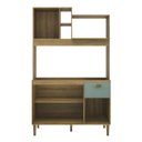 Ver imagem 4 de Cozinha Compacta 4 Portas e 1 Gaveta 120cm Azaleia Bellagio Yescasa Bege/Mel/Verde