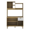Ver imagem 4 de Cozinha Compacta 4 Portas 1 Gaveta 120cm Azaleia Yescasa Bege/Mel/Branco