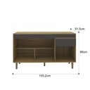 Ver imagem 4 de Balcão de Cozinha 3 Portas e 1 Gaveta 150cm New York Yescasa Preto/Mel/Grafite