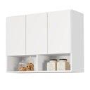 Ver imagem 1 de Armario Aéreo Multiuso Quarto Sala Cozinha Bela 3 Portas:branco