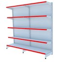 Ver imagem 1 de Gondola Parede 1,70m Amapá Flex Kit 2 Metros Branco Porta Etiqueta Vermelho - 2220