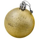 Ver imagem 3 de Kit 36 Bolas Natalinas Enfeite Árvore de Natal 7cm Dourado
