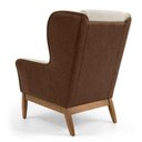 Ver imagem 6 de Kit 2 Poltronas em Tecido Jacar e Facto Marrom / Bege com Base de Madeira Meissa - Larbelle