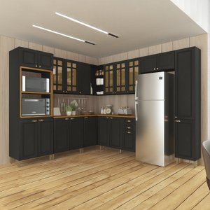 Cozinha Modulada Completa 9 Peças 20 Portas 2 Gavetas Paris