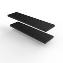 Ver imagem 1 de Kit 02 Prateleiras Suporte Invisível 60x10cm Preto Versátil