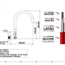 Ver imagem 2 de Torneira Para Cozinha Bica Flexível 5/8 - 1/4 Volta - Parede Rainha Metais