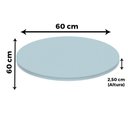 Ver imagem 4 de Mesa Alpha Inox 73,50 Cm (alt) Base Quadrada Tampo Mdp Redondo 60 Cm (larg) X 2,50 Cm (alt) Cinza