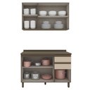 Ver imagem 6 de Cozinha Modulada Connect 2 Peças com Aéreo e Balcão 120cm Duna/cristal - Móveis Henn