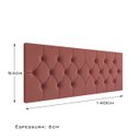 Ver imagem 5 de Painel Cabeceira Casal Capitonê Estofada 140cm Elisa Fixação Parede Suspenso:Rosa