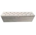 Ver imagem 2 de Recamier Puff Baú - Capitonê - Beira de Cama - 1,58 Cm - Bege Claro