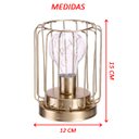 Ver imagem 4 de Kit 4 Abajur de Mesa Geométrico Metal Dourado Lâmpada Led