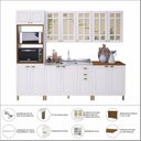 Ver imagem 6 de Cozinha Americana Modulada Torre Quente Aéreos com Vidro Reflecta Compacta 5 Peças  Paris