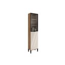 Ver imagem 1 de Paneleiro de Cozinha Modulado Alpha 2509 C- 2 Portas (1 C- Vidro) 50cm Freijo-Off White - Carraro