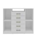 Ver imagem 4 de Cômoda com 2 Portas e 5 Gavetas Quebec Branco