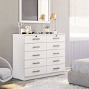 Ver imagem 1 de Cômoda 10 Gavetas com 2 Chave Londres Branco