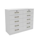 Ver imagem 2 de Cômoda 10 Gavetas com 2 Chave Londres Branco