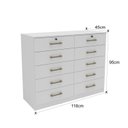 Ver imagem 3 de Cômoda 10 Gavetas com 2 Chave Londres 