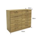 Ver imagem 3 de Cômoda para Quarto 10 Gavetas Londres Bege/Mel