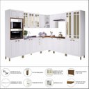 Ver imagem 6 de Cozinha Americana Modulada Vidro Reflecta com Cristaleira para Pia Sem Tampo Completa 10 Peças Paris