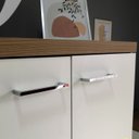 Ver imagem 2 de Armario Multiuso Tampo Tamburato 70cm Tok Olmo Branco Arty