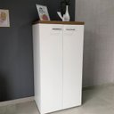 Ver imagem 1 de Armario Multiuso Tampo Tamburato 70cm Tok Olmo Branco Arty