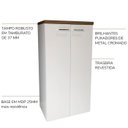Ver imagem 3 de Armario Multiuso Tampo Tamburato 70cm Tok Olmo Branco Arty