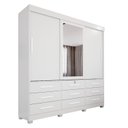 Ver imagem 3 de Guarda-Roupa 3 Portas 9 Gavetas com Espelho Florença Espresso Móveis