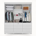 Ver imagem 2 de Guarda-Roupa 3 Portas 9 Gavetas com Espelho Florença Espresso Móveis