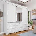 Ver imagem 1 de Guarda-Roupa 3 Portas 9 Gavetas com Espelho Florença Espresso Móveis